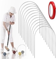12 Set Arch Croquet Wickets Replacement for Croquet Metal Croquet Hoops,9 ×7.8 inch Thick Steel Wire