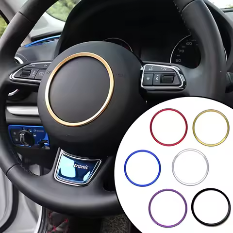 For Audi A1 A3 A4L A6L Q3 Q5 8P S3 A4 B6 B7 A5 A6 Q5 Q7 Car Steering Decorate Ring Sticker Trim Cove