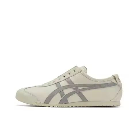 Onitsuka Tiger MEXICO 66 SLIP-ON Unisex Light Beige Low-Top Casual Shoes – Minimalist Non-Slip Durab