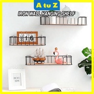 ATUZ Grid Wall Shelf Iron With Wooden Shelf / METAL WALL DECORATION/ WALL ART SHELVE / HOME ORGANIZE