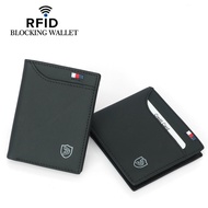 2024 New Men's RFID Colorful Ribbon Zipper Multi slot Genuine Leather Wallet