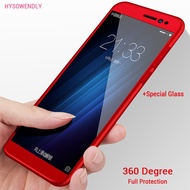 360 Degree Full Hard PC Cover + Tempered Glass Phone Cases for OPPO R11 R11s Plus R7 Plus R7S R9 Plus R9S