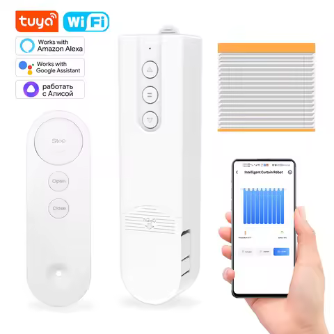 Tuya Smart Electric WiFi Curtain Motor DIY Motorized Chain Roller Blinds Shade Shutter Drive RF Remo