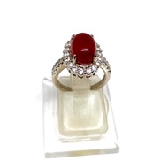 MERAH Carnelian Women's Agate Ring - Red Carnelian Agate