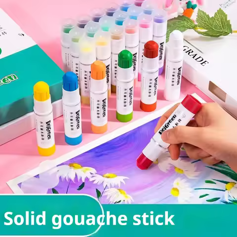 6/12/18/24 Color Soft Solid Gouache Paint Sticks Set Crayon Stick Kids Student Artists Drawing Safe 