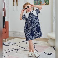 VACAY INDEED | Mini Darlyn Dress  Navy Paisley เดรสเด็กผู้หญิง / พร้อมส่งค่า
