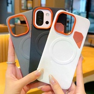 Orange Vent Magnetic Suction Ring Lens Heightening Protective Case For OnePlus 13S 13T 13R 13 1+ Ace