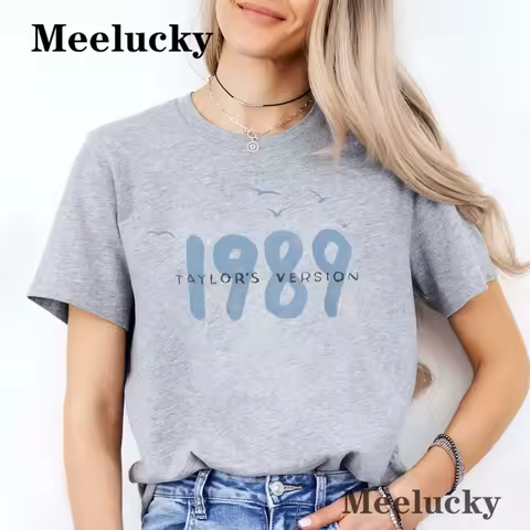 Taylors Versiov 1989 Print T-Shirt Originele Streett-Shirts Creativiteit Casual Fashion Harajuku Kaw