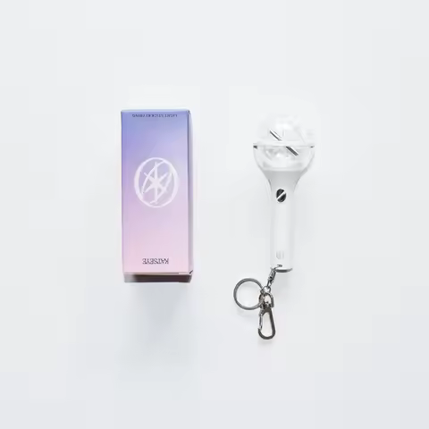 KATSEYE Mini Light Stick Keychain Portable Light Up Concert Fan Merchandise Bag Pendant Key Ring Gif