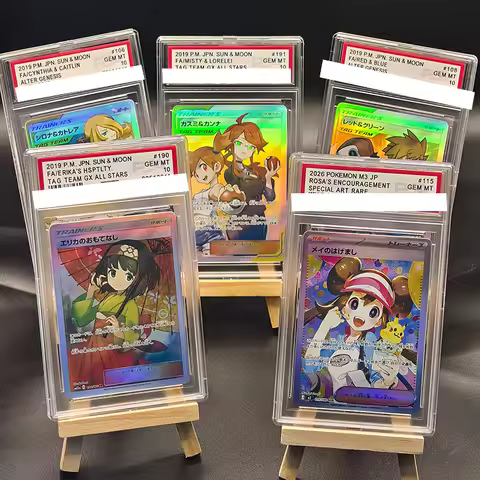 PTCG DIY Self-made TCG PSA 10 Trainer Cards Cynthia Misty Rosa Erika Full Art Collection Game Rating