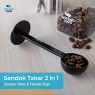 One Two Cups 2in1 Measuring Spoon and Coffee Tamper - G1120 - Black
