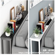 ST-🚤Living Room Sofa Rear Shelf Wall Floor Solid Wood Bedside Book Storage Rack Cabinet Hallway Shelf Strip Narrow LFKB