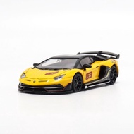 Maxwell and Things 1: 64 Lamborghini Aventador SVj Yellow Alloy Car Model Taurus Collection