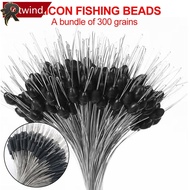 RL 300Pcs/Pack Silicon Fishing Line Space Bean Stoppers Cylinder Oval Float Sinker Stops Fishing Gea