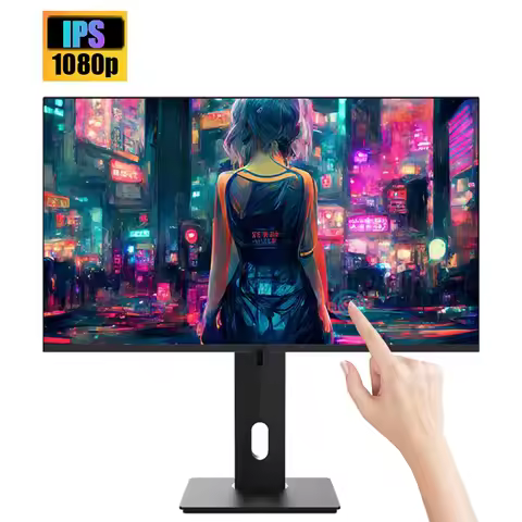 FYHXele 27 Inch FHD 75hz Touch Monitor IPS 100% sRGB 10Point Lift Rotate Office PC