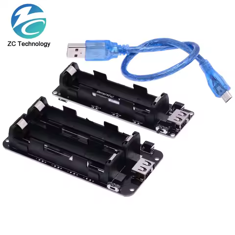 Dual 18650 Lithium Battery Shield V3/V8 Power Bank 1 Way Charging Module 5V/3A 3V/1A Type-C Micro US