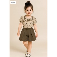 D4 Jocelyn Girls' Floral Shorts Set C666