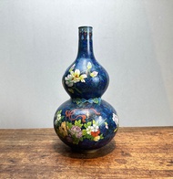 國外【手繪陶】景泰藍葫蘆花瓶1