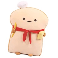 OUKEYI 18.9'' Toast Baguette Plush Pillow, Bread Shape Plush Toy Hugging Pillow with Red Scarf,Soft