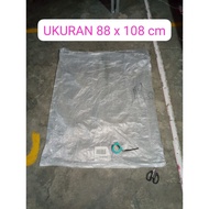 Used clear rice plastic sack measuring 88 x 108 cm