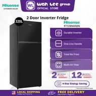 [SAVE 4.0] Hisense 320L 2 Door Inverter Refrigerator RT328N4ABN Top Mount Freezer Fridge Wah Lee Store