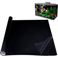 Aquarium Background - 30x300cm Static Cling Black Fish Tank Backdrop,Fish Tank Background, Adhensive