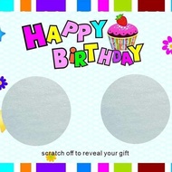 PJJ-1621 300pcs Scratch Off Sticker 2.5cm Rubbing Sticker Rubbing Label Scratch Label Sticker Vouche