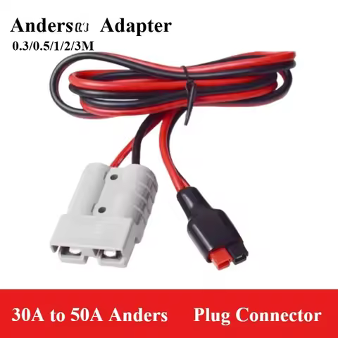 30A 45A to 50A Andersoner Plug Connector 12AWG Copper Wire Solar Battery Extension Charging Cable 0.