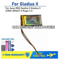 For Asus ROG Spatha X Gladius II STRIX IMPACT II Pugio II 2 Mouse Replacement 3.7V 900mAh Battery