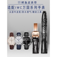 Suitable for IWC IWC IWC Portugal 7 Portugal Gauge IWC Portugal Genuine Leather Waterproof Crocodile Leather Watch Strap