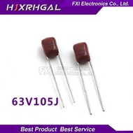 10PCS 63V105J 1UF Pitch 5MM 63V 105 1000nf CBB Polypropylene film capacitor new