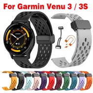 Garmin Venu 3 / 3S Silicone Magnetic Buckle Strap For Garmin Venu 3 3S 41mm 45mm Smart Watch Silicone Strap