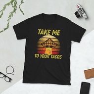Take Me To Your Tacos Funny Vintage Ufo Aliens Gift For Tacos Lover T-Shirt