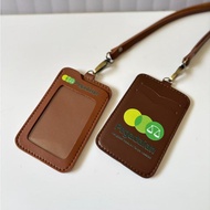Leather Name Id Card Holder PEGADAIAN Leather Id Card Holder Id Card Holder Lanyard