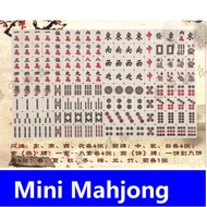 Mini Mahjong 30mm Mini Size Travel Quality 4 Person Mahjong Set Game Glambling Party