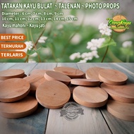 KayuKu Furniture Wooden Coaster Diameter 10 Cm Wooden Coaster Coaster cup Coaster Wooden cutting boa
