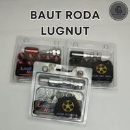 Racing L-Shaped Wheel Nuts, Wheel Lugnut Bolts, 12x1.5mm and 12x1.25mm, 16Pcs