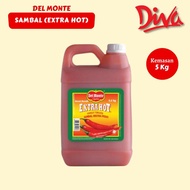Del Monte Extra Hot Sambal 5.5 Kg | Delmonte Extra Hot Chili Sauce 5.5kg Jerry Can