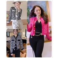 baao Knitted Cardigan Coat Women with Buttons Korean Style blazer