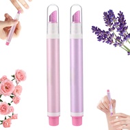 2PCS 2-in-1 Cuticle Oil Pen & Ceramic Pusher, Nail Care Moisturizer Pen, Portable Manicure Tool for 