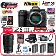 NIKON Z6 III Z6III Z6M3 Z6 MARK 3 BODY + FTZ II + Z24-70MM Z24-120MM Z24-200MM BUNDLE (NIKON MALAYSI