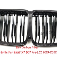X7 G07 Pre-LCI ABS Dry Carbon Fiber Front Bumper Grille For BMW X7 G07 XDriver 40i 50i M50i M60i Rep