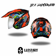JPX SUPERMOTO Helmet - SHARK MOTIF - Cool Helmet - Helmet