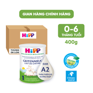 Thùng 6 lon sữa dê HiPP 1 Organic 400g - Nhập khẩu Đức giúp bé phát triển chiều cao trí não tăng cườ