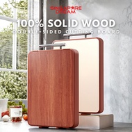 100% Solid Walnut Wood & PP Cutting Board Double Sided Chopping Non Slip Kitchen Board Natural Woode