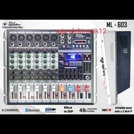 power mixer black spider ML 603. full mono 6ch.