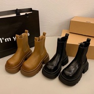 Thick-Soled Martin Boots Women British Boots Chelsea Short Boots