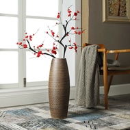 S/🌔Jingdezhen Living Room Line Floor-Standing Ceramic Vase Large Vase Flower Device Dried Flower Arrangement Modern Chin