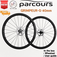 PARCOURS Grimpeur-D 40mm Carbon Disc Wheelset Tubeless Ready Centerlock 11 Speed ROAD BIKE WHEELSET