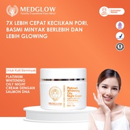 MEDGLOW CLINIC Platinum Brightening Oily PDRN Salmon DNA Night Cream | Skincare Night Cream Whitenin
